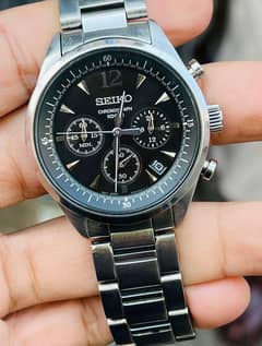 Seiko Chronograph silver made in Japan