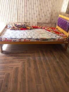 single bed with mattress