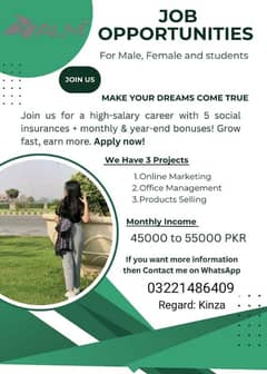 Urgently Need Matric Pass Students Male and Female.