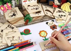 Wooden Stencils, Pack Of 50