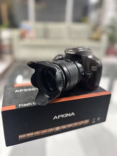Canon 1100D Camera and Apkina Flash Gun