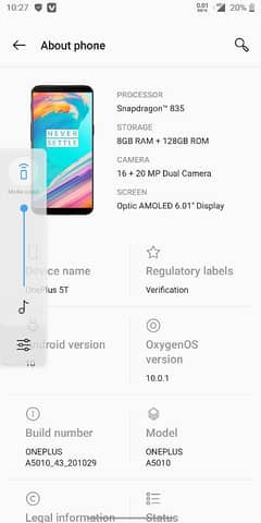 oneplus 5t 8/128 pta approve hn our gaming divise hn