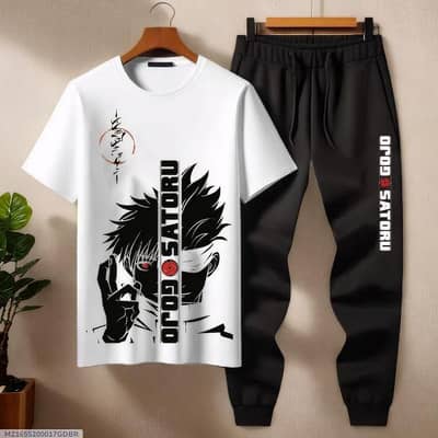 2 pcs men's printed jersey Track suit