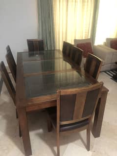Dining table set with 8 chairs