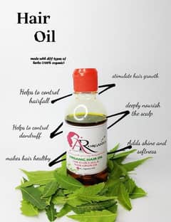 organic herbal. hair oil