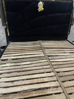 Wooden bed king size with foam