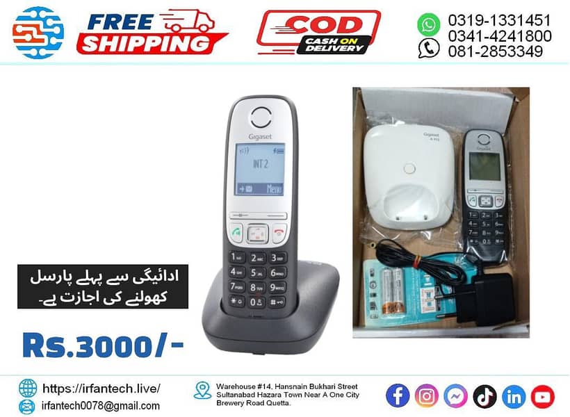 Dual Handset PTCL Landline Digital Cordless phone/Wireless telephone. 13