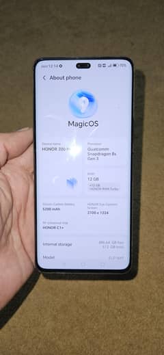 honor 200 pro 5G 12GB+12Gb ram 512Gb memory snapdragon 8s gen3 5200mah