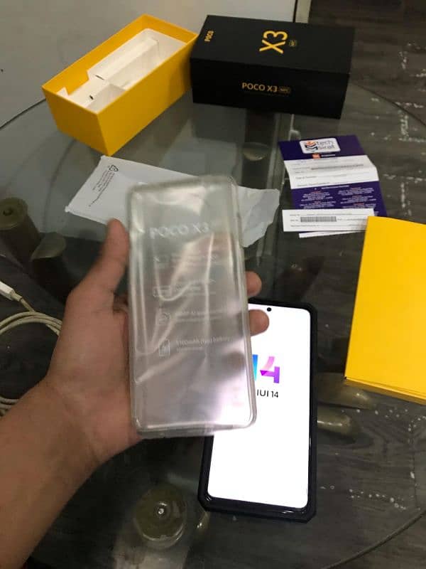 Poco X3 NFC with charger data cable and box Read add first 16