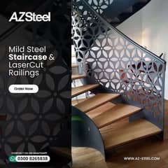 Mild Steel Staircase & LaserCut Railings