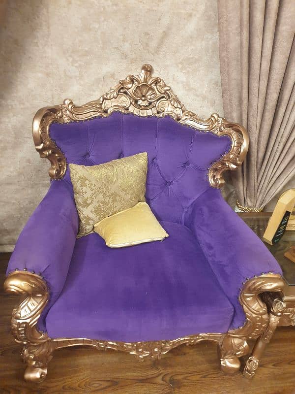 Excellent Condition 7 seater sofa with Centre Table and two Side table 3