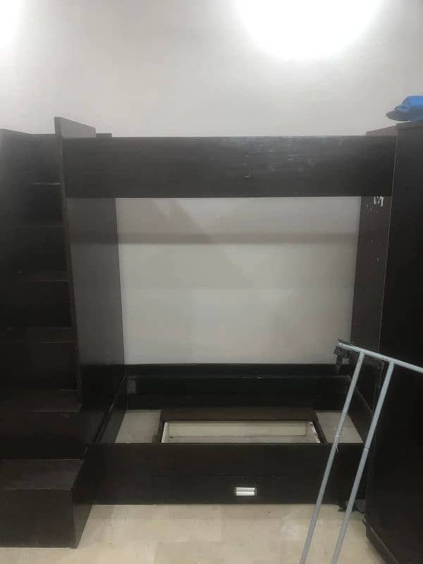 double decker 1 side wardrobe and other side computer table 6