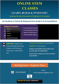 STEM & Robotics Online Classes