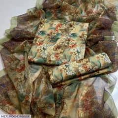 3pc women unstitched digital print