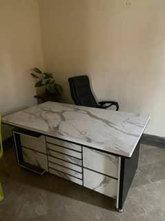 Office table and chair