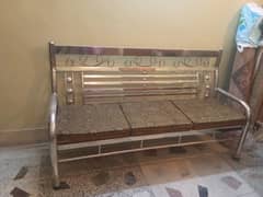3 seater sofa stainless steel made