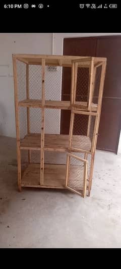 wood cage3 porsion good condition only 1 month use