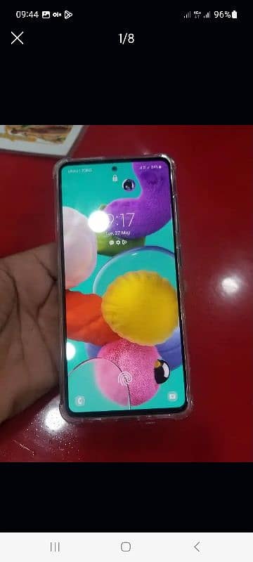 Samsung A51 with box sealed set Like new 6/128  reead add full 1