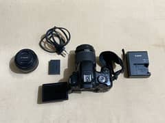 Canon Eos 750d with 2 lenses 18-55mm is stm lens and 50mm 1.8 stm lens
