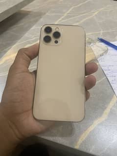 I phone 12 pro max. Golden colour 128 gb. Battery or penal chang.