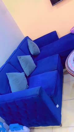 L shaped sofa set with console for sell
