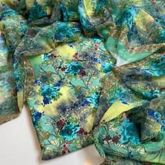 Women beautiful fabric with printed dupatta
