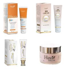 Haya Beauty 4 in 1 Cream Set – Sunblock, BB & Hydrating Skin Care