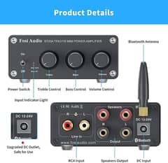 Fosi Audio BT20A Bluetooth 5.0 Stereo Audio 2 Channel Amplifier
