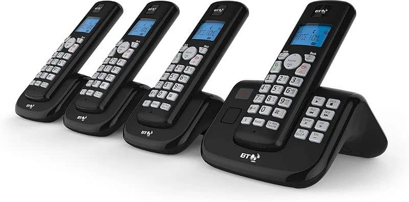 Cordless Phone Set BT 4 Handset with Intercom PTCL, Landline 0