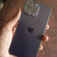 14 pro max deep purple colour with box 128 GB 88% battery health