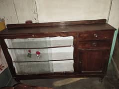 Chairs and showcase