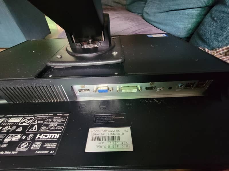 NEC MultiSync EA234WMI LCD monitor. 4