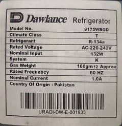 Dawlance Refrigerator Fridge 9175 for sale