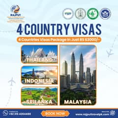4 COUNTRIES. 4 VISAS Thailand ,Indonesia, Sri Lanka and  Malaysia