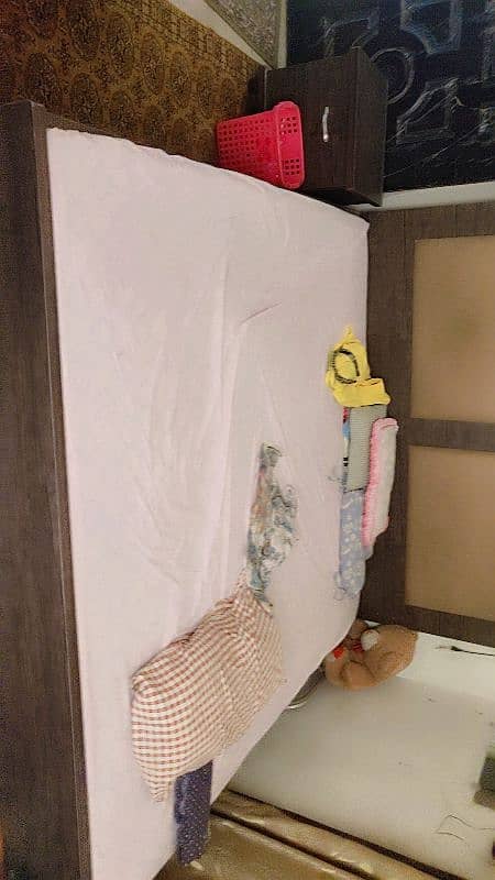 good condition King size bad with matress with side table 1