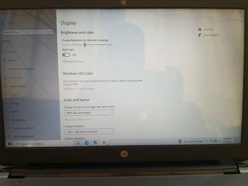 Hp Nvidia Graphics i5 4th Generation 8-256 ssd 7