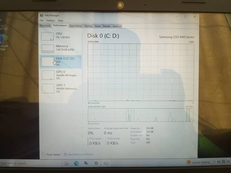 Hp Nvidia Graphics i5 4th Generation 8-256 ssd 13