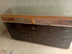 Wooden & Glass made showcase (two units) 0/3/1/5/3/7/3/9/6/0/4