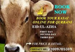 Book your Kasai online for qurbani