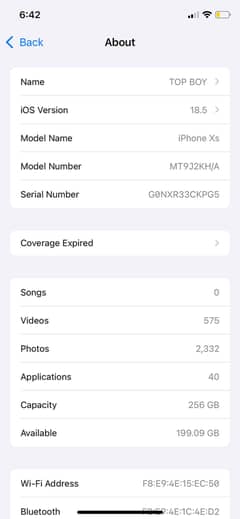 iPhone XS pta approved 256gb