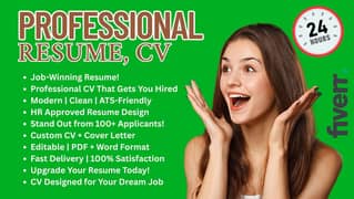 I will make professional cv resume poster banner business card