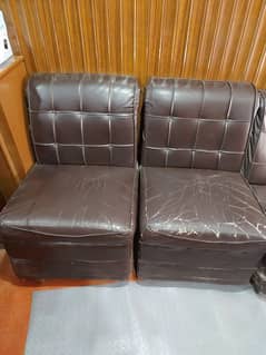 one 3 seater and 5 one seater and one chair