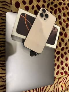 Iphone 16 Pro Max Desert Titanium Orignal Box , charger ,  cable