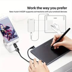 Huion H430P Drawing Tablet | Android & PC Compatible | Stylus Include