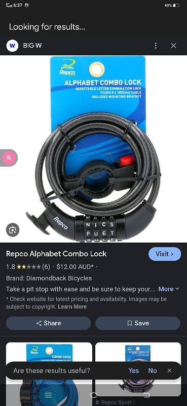 imported combination wire lock 1