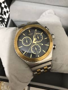 SWATCH-SWISS MADE-TWO TONE GOLD-GOOD CONDITION WATCH-RADO OMEGA SEIKO