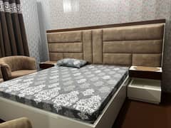 Bedset with side table, dressing table and Matteress