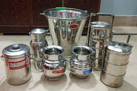 Steel dinner set