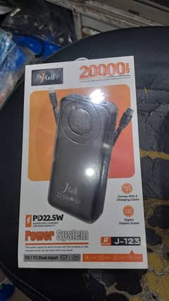 J-Cell Power Bank 20000mah Brand New Fast Charging Multi-Cables