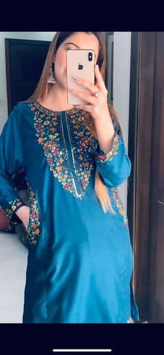 2 PCs stitch woman embroidery dress